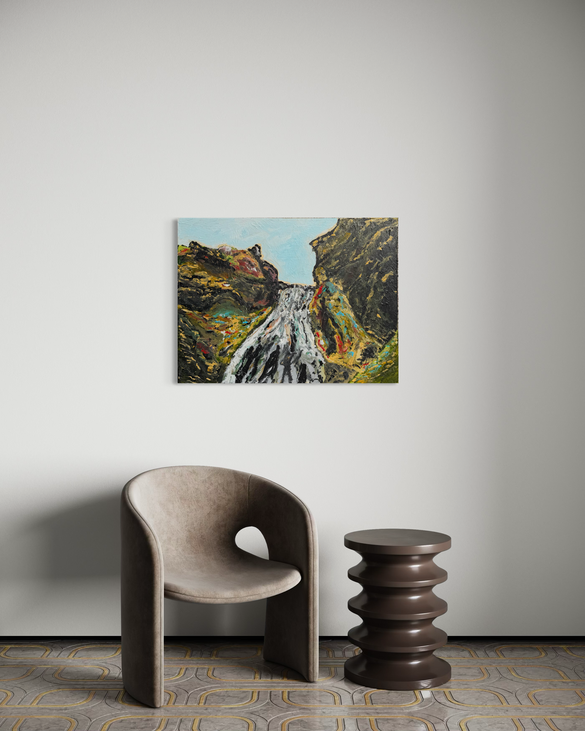 "Some waterfall near Kirkjubæjarklaustur" 60cm x 80cm, 2026
